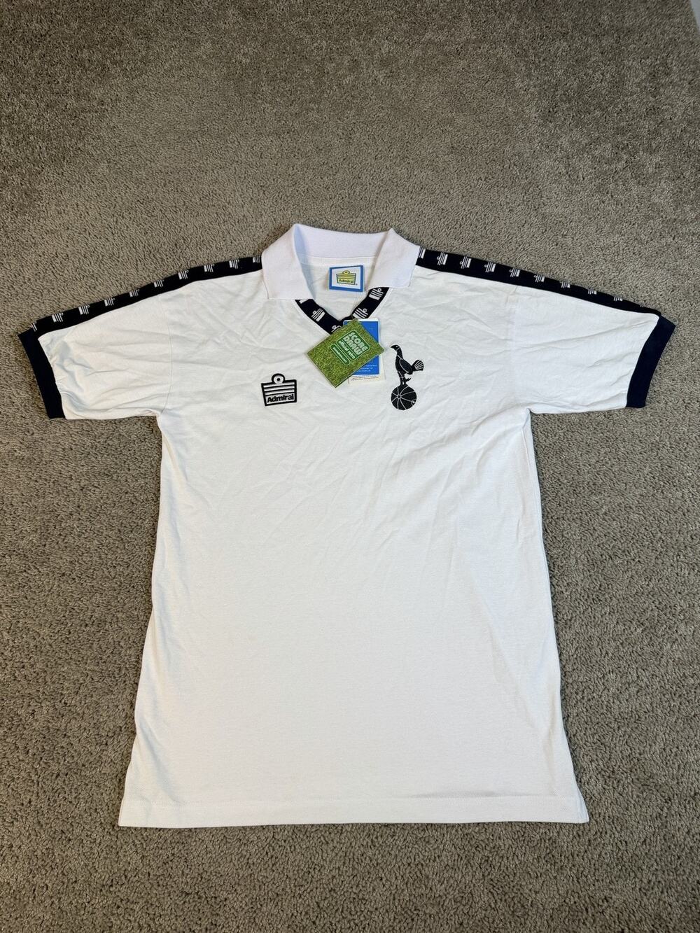 Tottenham Hotspur Jersey Mens M White Soccer Score Draw Admiral Official Retro